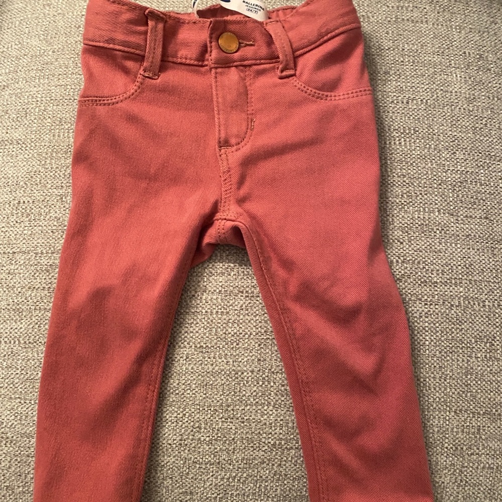 Old navy coral jeans 12-18mo